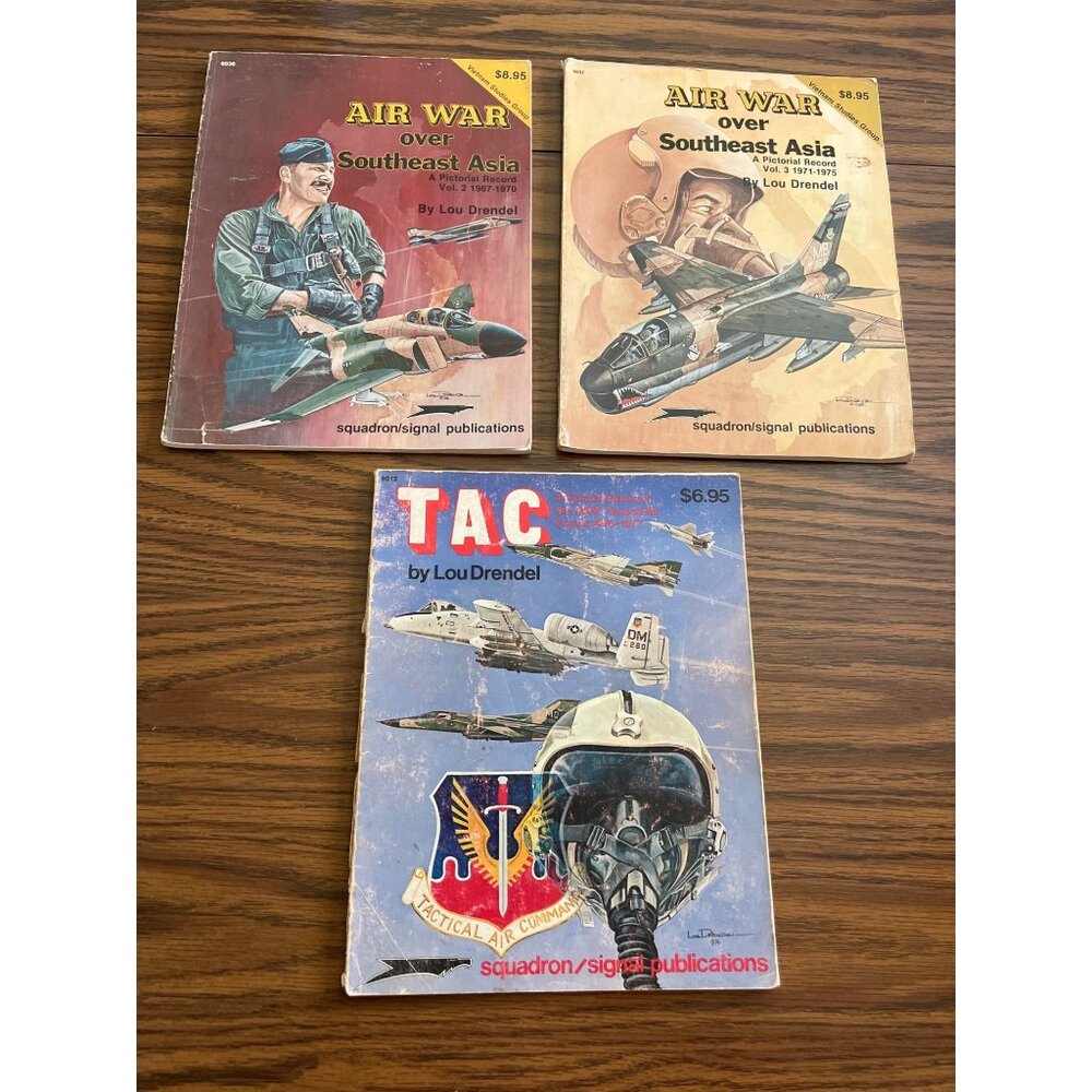 Lou Drendel Air War over SE Asia and TAC vintage paperbacks